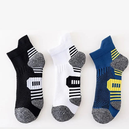 Men's Sport Socks – Breathable Cotton Running & Basketball Socks for Outdoor Training (3/5/9 Pairs