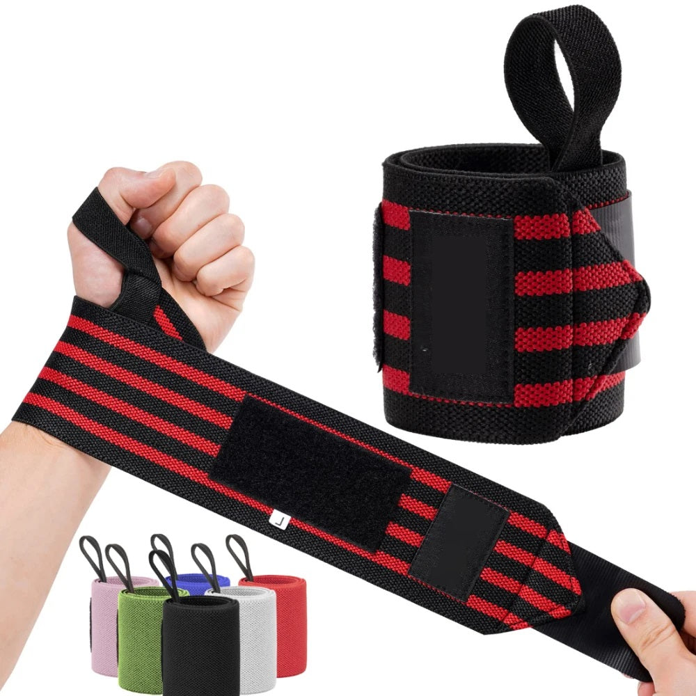 Wrist Support Brace - 1 Pair Extra Strength Weight Lifting Wrist Wraps for Gym & Fitness Training